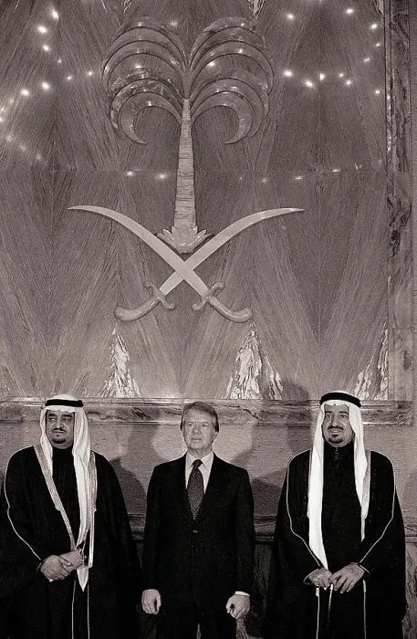 Framed Print : Jimmy Carter Stands Between Prince and King