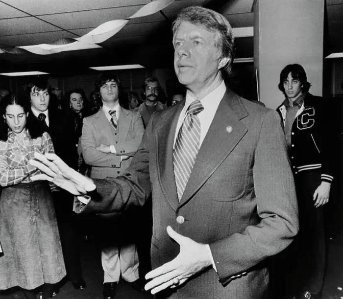Framed Print : Jimmy Carter With Supporters Framed Print : Jimmy Carter With Supporters