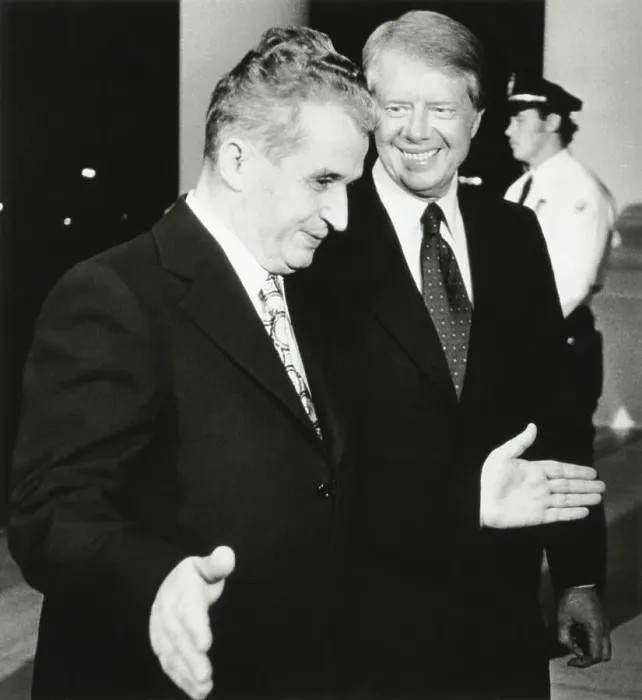 Framed Print : Jimmy Carter Walking W / Nicolae Ceausescu Framed Print : Jimmy Carter Walking W / Nicolae Ceausescu
