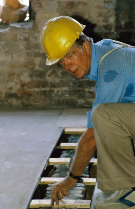 Framed Print : Jimmy Carter Wearing Hard Hat Framed Print : Jimmy Carter Wearing Hard Hat