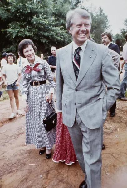 Jimmy Carter and Rosalynn in Plains, Georgia Print Art