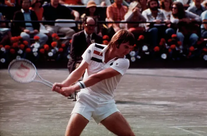 Framed Print : Jimmy Connors Concentrates on Ball Framed Print : Jimmy Connors Concentrates on Ball
