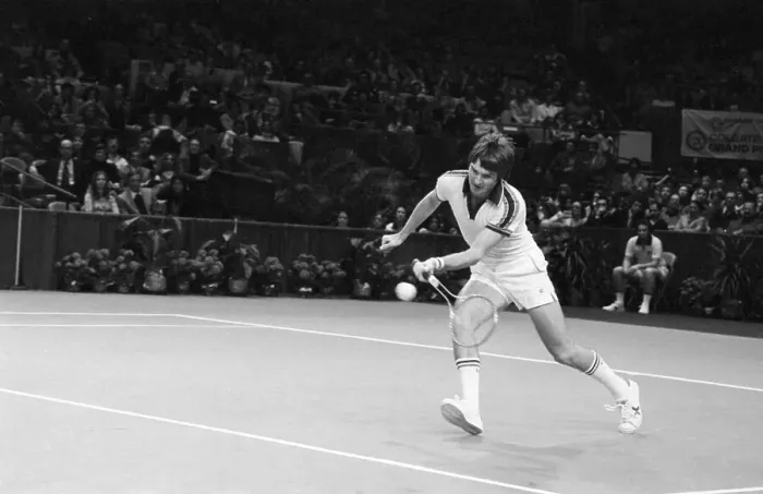 Framed Print : Jimmy Connors Defeats Brian Gottfried Framed Print : Jimmy Connors Defeats Brian Gottfried