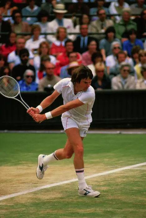 Framed Print : Jimmy Connors Playing Tennis Match