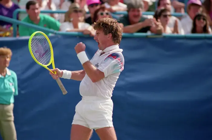 Framed Print : Jimmy Connors Wins a Point Framed Print : Jimmy Connors Wins a Point