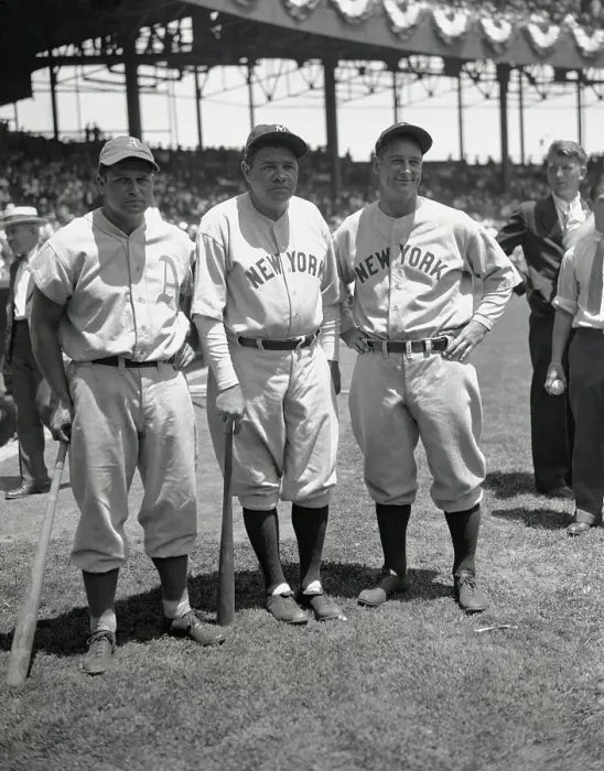 Framed Print : Jimmy Foxx with Babe Ruth and Lou Gehrig Framed Print : Jimmy Foxx with Babe Ruth and Lou Gehrig