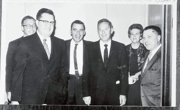 Framed Print : Jimmy Hoffa and Aides Arriving for Trial Framed Print : Jimmy Hoffa and Aides Arriving for Trial