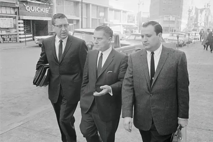 Framed Print : Jimmy Hoffa with His Attorney and Aide Framed Print : Jimmy Hoffa with His Attorney and Aide
