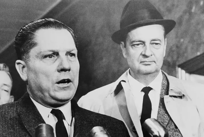 Framed Print : Jimmy Hoffa and Attorney Tommy Osborn at Test Fleet Trial Framed Print : Jimmy Hoffa and Attorney Tommy Osborn at Test Fleet Trial