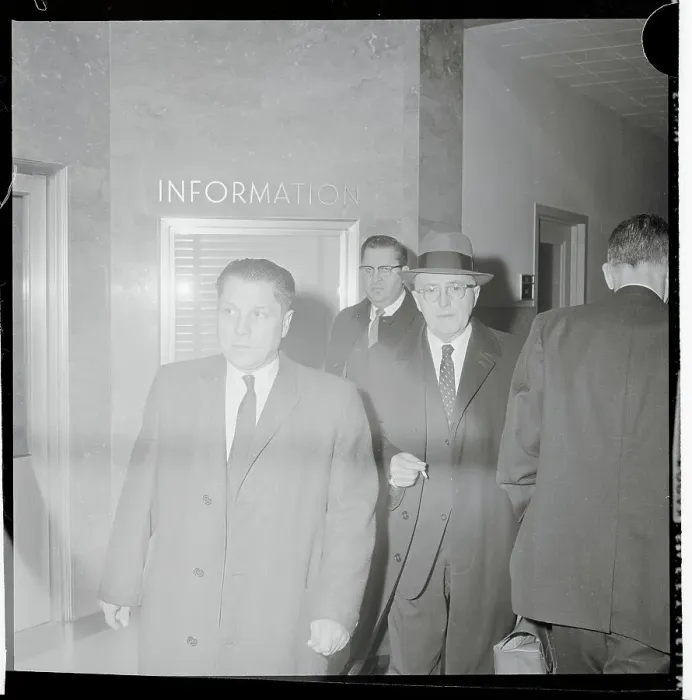 Framed Print : Jimmy Hoffa Entering Courthouse Framed Print : Jimmy Hoffa Entering Courthouse