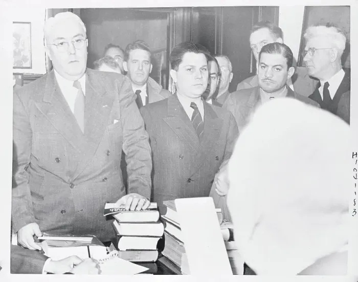 Framed Print : Jimmy Hoffa with Lawyer Georges Fitzgerald