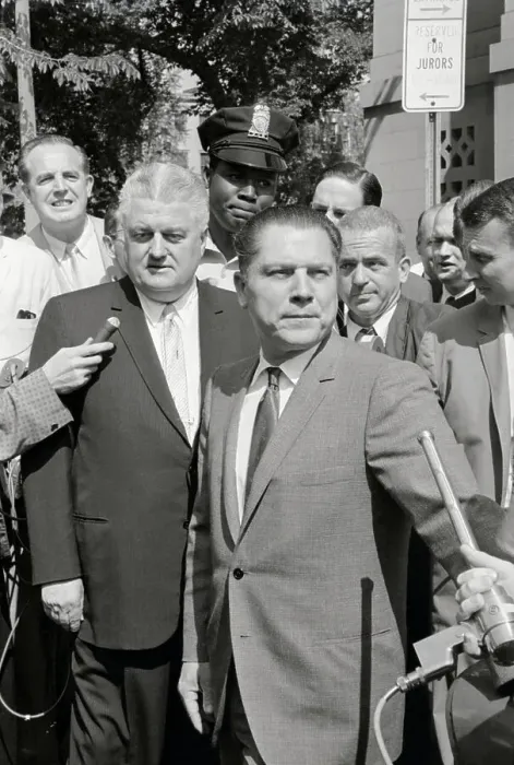 Framed Print : Jimmy Hoffa Leaving Court House Framed Print : Jimmy Hoffa Leaving Court House