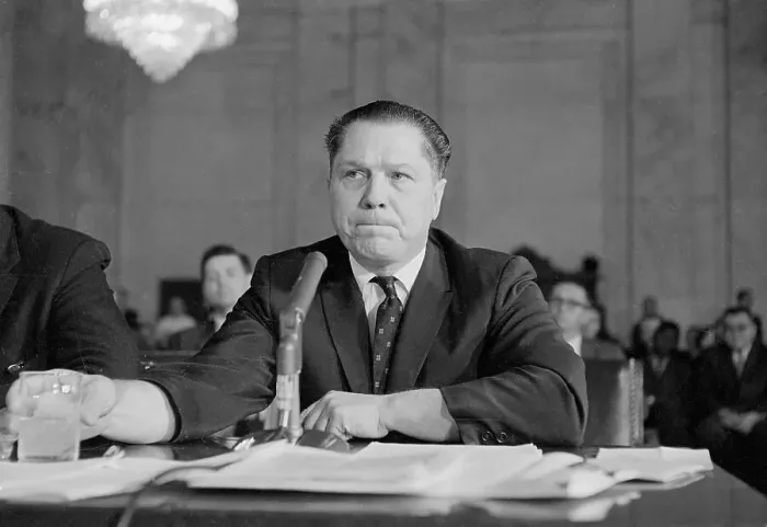 Framed Print : Jimmy Hoffa Testifying at Senate Meeting Framed Print : Jimmy Hoffa Testifying at Senate Meeting