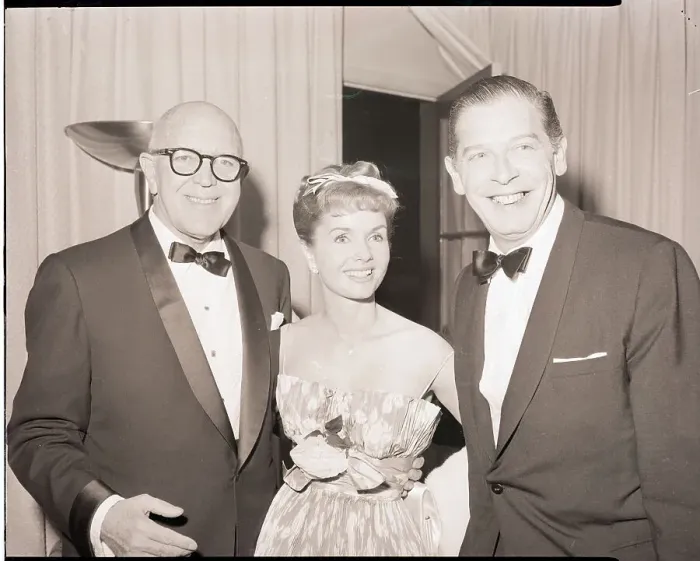 Framed Print : Jimmy McHugh with Milton Berle and Debbie Reynolds Framed Print : Jimmy McHugh with Milton Berle and Debbie Reynolds
