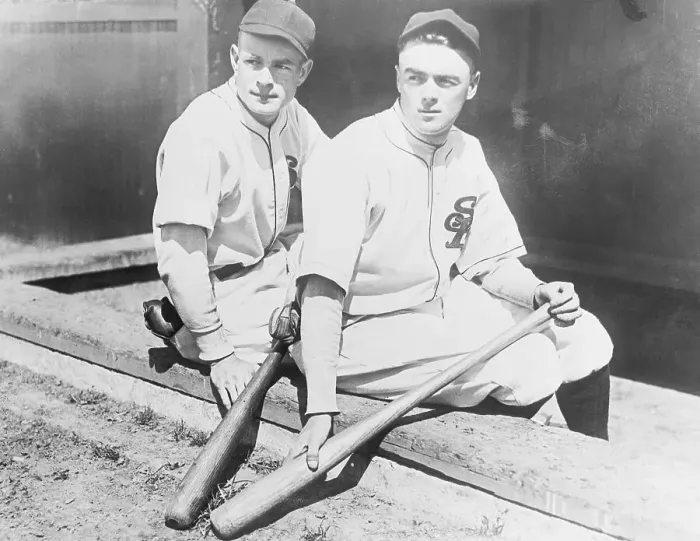 Framed Print : Jimmy O'Connell and Willie Kamm Sitting in Dugout Framed Print : Jimmy O'Connell and Willie Kamm Sitting in Dugout
