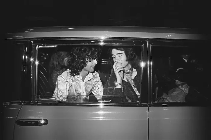 Framed Print : Jimmy Page In A Limo Framed Print : Jimmy Page In A Limo