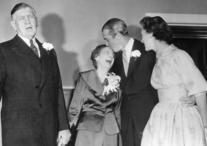 Framed Print : Jimmy Stewart Kissing his Stepmother Framed Print : Jimmy Stewart Kissing his Stepmother