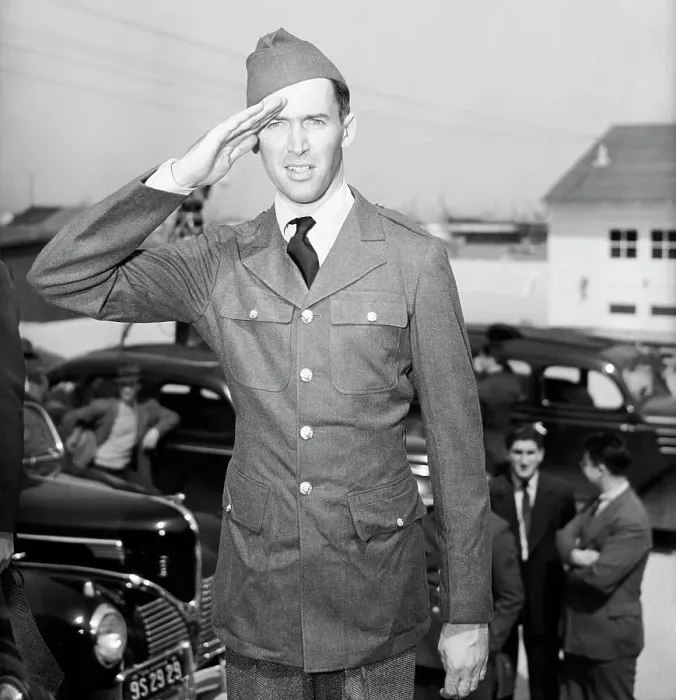 Framed Print : Jimmy Stewart In Uniform Saluting Framed Print : Jimmy Stewart In Uniform Saluting
