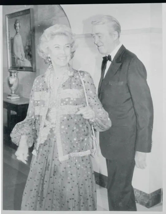 Framed Print : Jimmy Stewart and Wife Entering Party Framed Print : Jimmy Stewart and Wife Entering Party