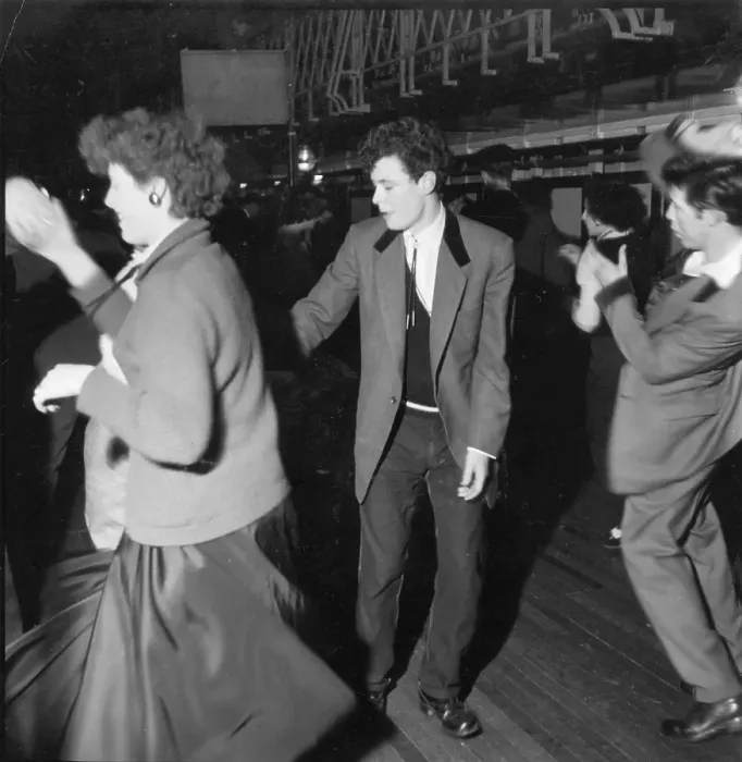 Framed Print : Jitterbug. 2nd April 1955: Youths Jitterbugging in a Bristol dance club