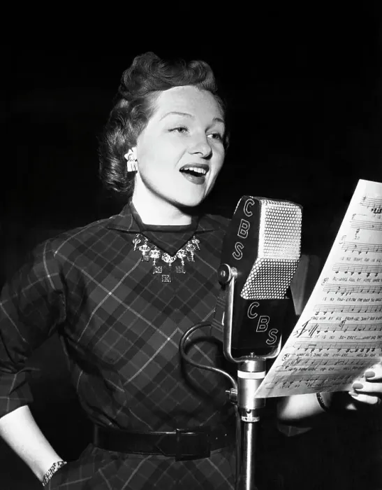 Framed Print : Jo Stafford Singing on Radio Program Framed Print : Jo Stafford Singing on Radio Program