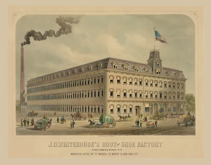 Framed Print : J.O. Whitehouse's boot and shoe factory