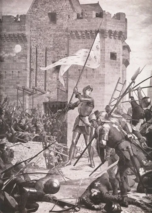 Framed Print : Joan of Arc During Siege Framed Print : Joan of Arc During Siege