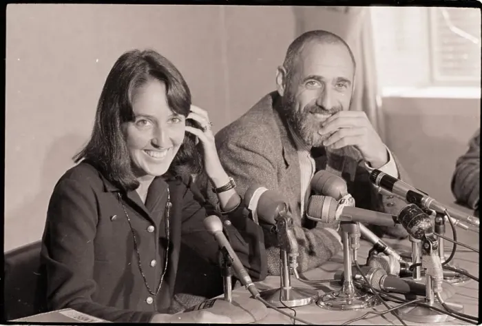 Framed Print : Joan Baez and Ira Sandperl at Press Conference Framed Print : Joan Baez and Ira Sandperl at Press Conference