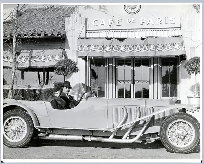 Framed Print : Joan Bennett and Gene Markey in Their Mercedes Convertible