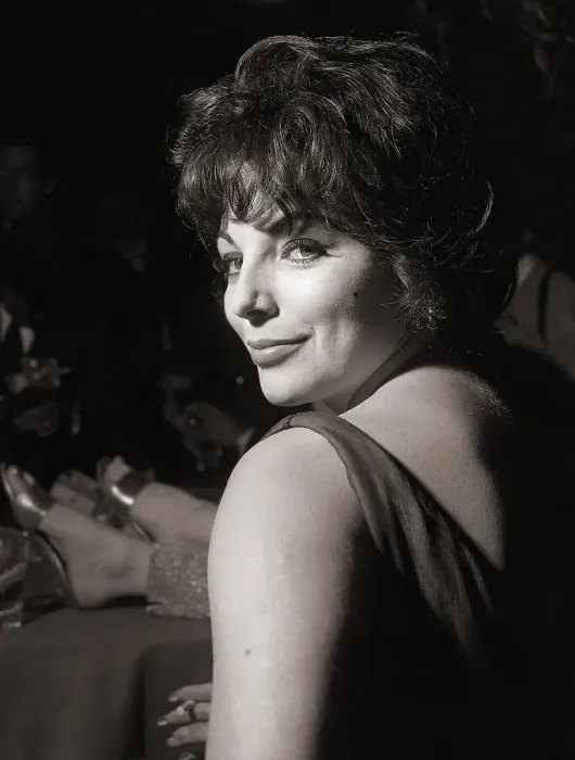 Framed Print : Joan Collins Smiles Over Her Shoulder Framed Print : Joan Collins Smiles Over Her Shoulder