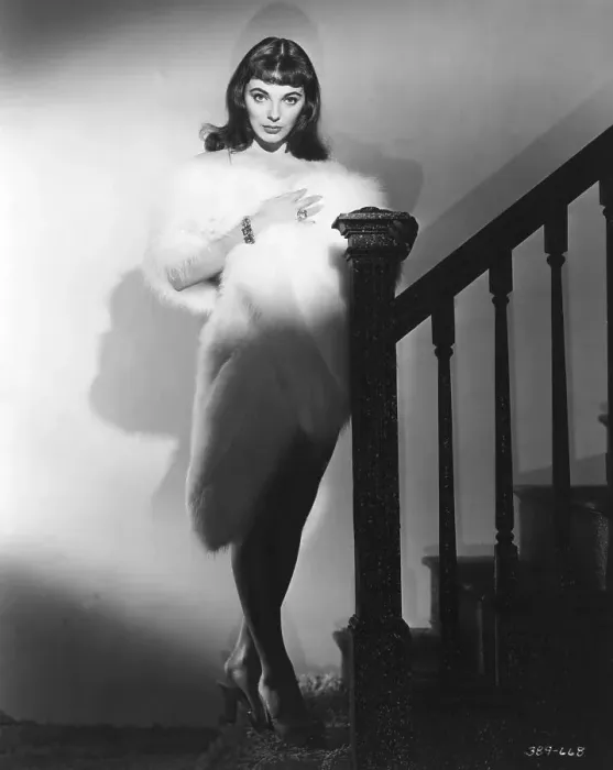 Framed Print : Joan Collins Wearing Fur Stole Framed Print : Joan Collins Wearing Fur Stole