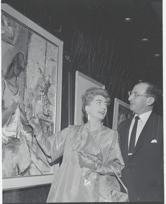 Framed Print : Joan Crawford and Herbert L. Barnet at Exhibit Framed Print : Joan Crawford and Herbert L. Barnet at Exhibit