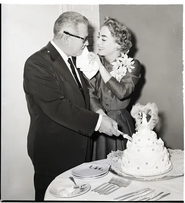 Framed Print : Joan Crawford, New Husband Cut Cake Framed Print : Joan Crawford, New Husband Cut Cake