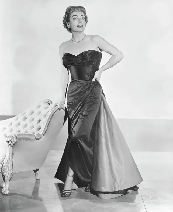 Framed Print : Joan Crawford Posing in Satin Gown Framed Print : Joan Crawford Posing in Satin Gown