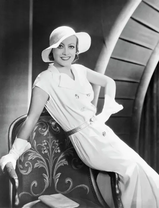 Framed Print : Joan Crawford Posing in White Dress Framed Print : Joan Crawford Posing in White Dress