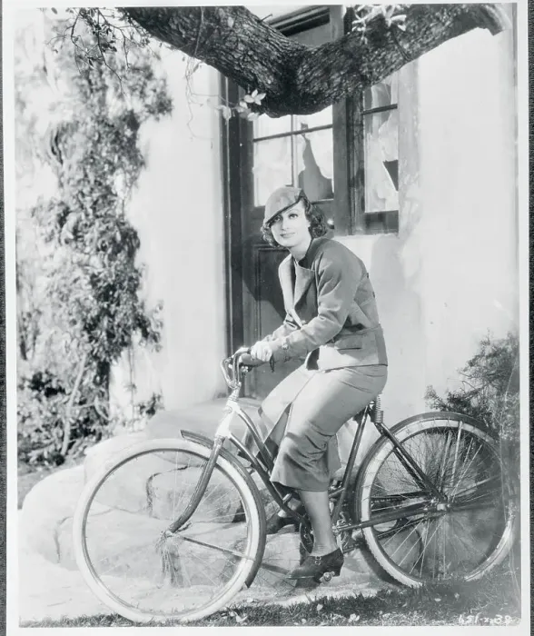 Framed Print : Joan Crawford Riding Bicycle Framed Print : Joan Crawford Riding Bicycle