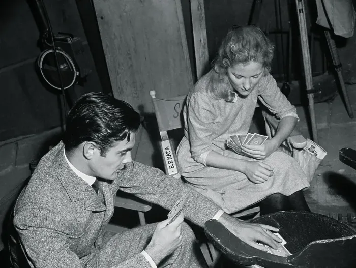 Framed Print : Joan Fontaine Playing Cards With Louis Jourdan Framed Print : Joan Fontaine Playing Cards With Louis Jourdan