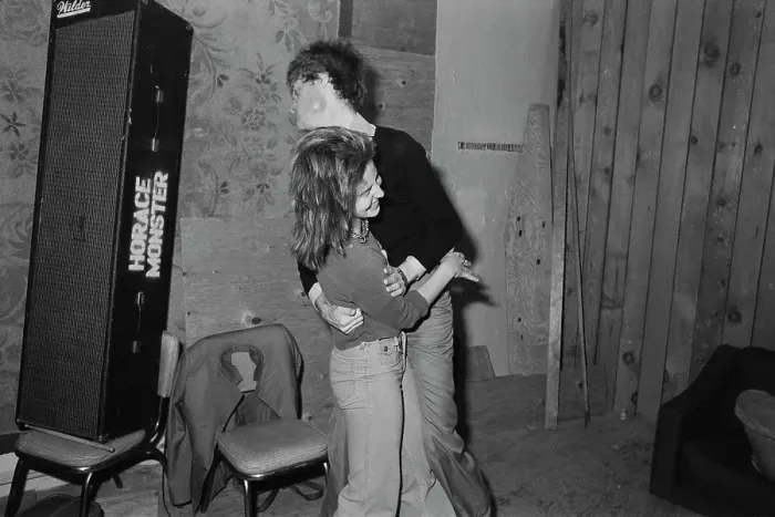 Framed Print : Joan Jett Dancing With Kim Fowley Framed Print : Joan Jett Dancing With Kim Fowley