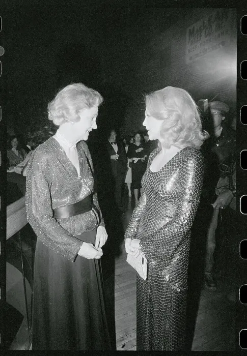 Framed Print : Joan Kennedy Conversing with Katherine Graham Framed Print : Joan Kennedy Conversing with Katherine Graham