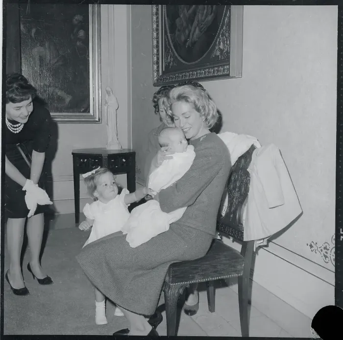 Framed Print : Joan Kennedy Holding Her Son