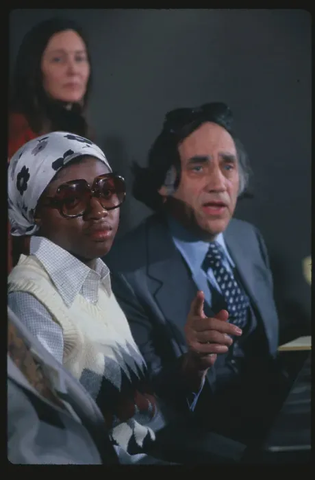 Framed Print : Joan Little with Attorney at Press Conference Framed Print : Joan Little with Attorney at Press Conference