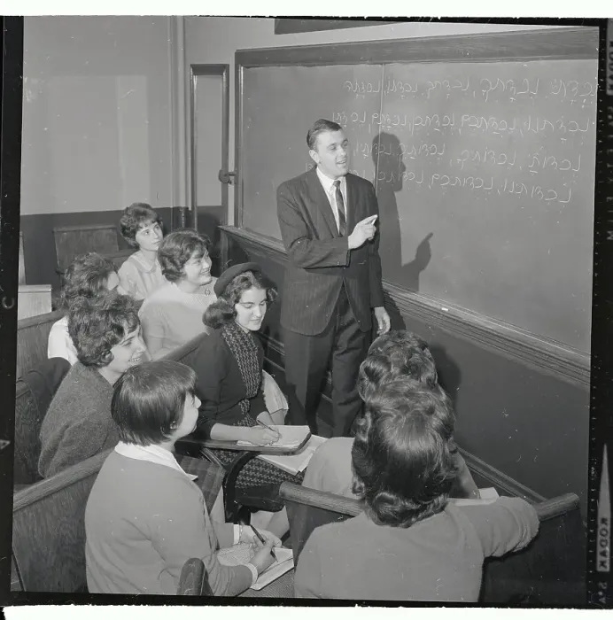 Framed Print : Joann Hulkower Attending Hebrew Class Framed Print : Joann Hulkower Attending Hebrew Class