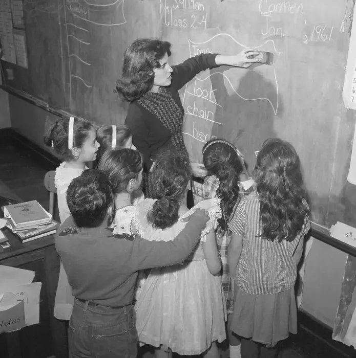 Framed Print : Joann Hulkower Teaching Second Grade Class