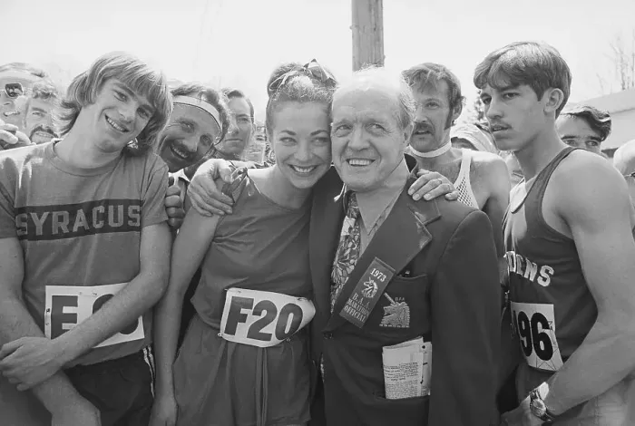 Framed Print : Jock Semple and Katherine Switzer Framed Print : Jock Semple and Katherine Switzer