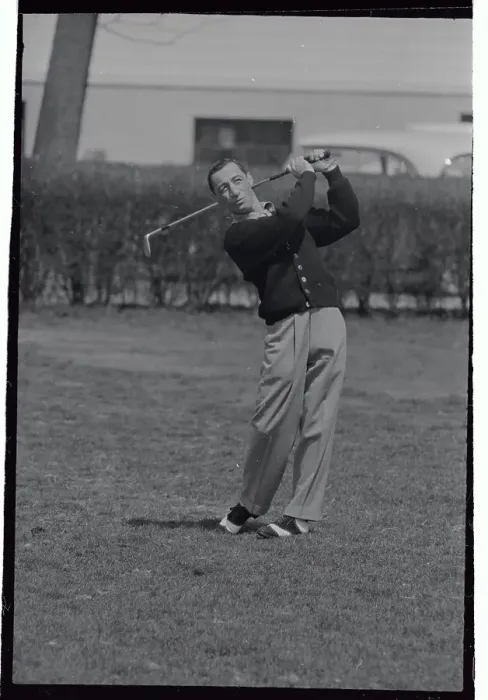 Framed Print : Jockey Eddie Arcaro Playing Golf Framed Print : Jockey Eddie Arcaro Playing Golf