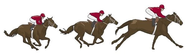 Jockey gallopping