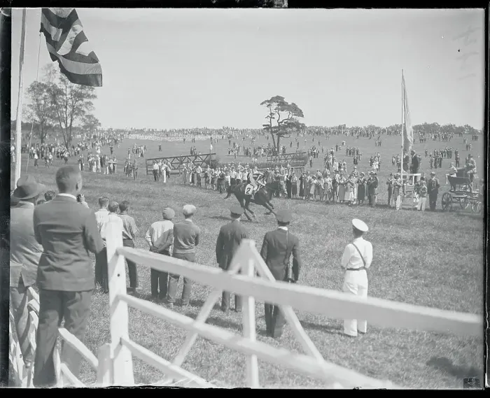 Framed Print : Jockey Randolph Duffey and Fugitive During Racing Event Framed Print : Jockey Randolph Duffey and Fugitive During Racing Event