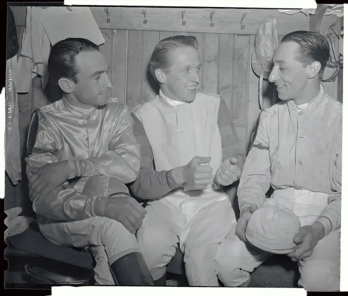 Framed Print : Jockeys Conversing Together Framed Print : Jockeys Conversing Together