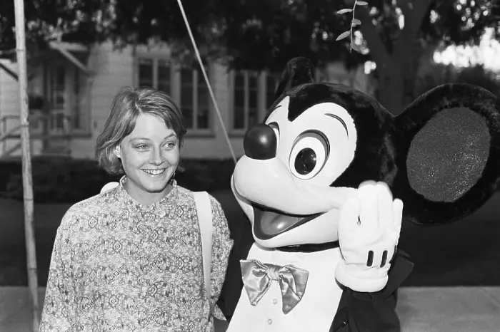 Framed Print : Jodie Foster With Mickey Mouse Framed Print : Jodie Foster With Mickey Mouse