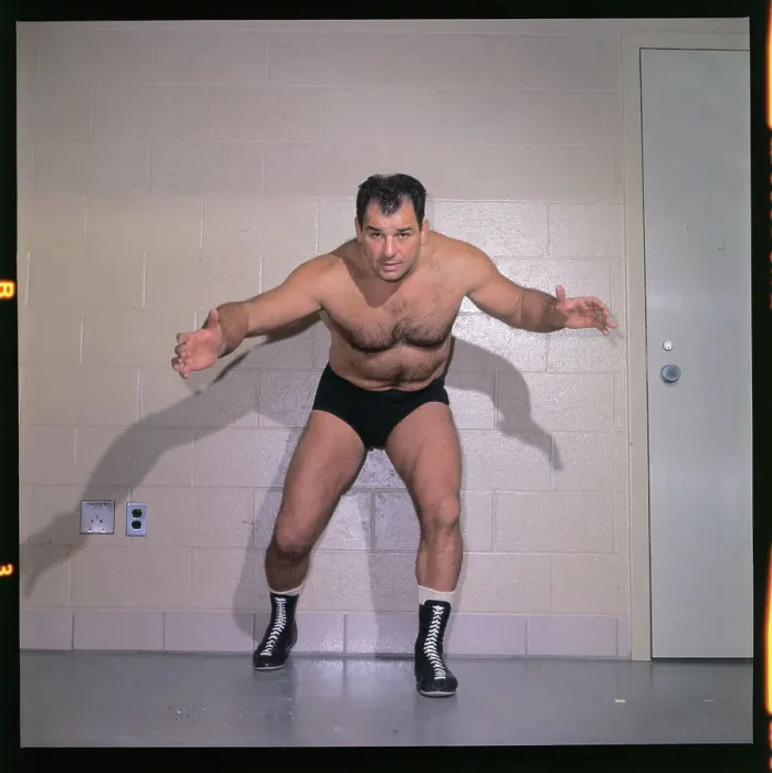 Framed Print : Joe Brunetti in Wrestling Position